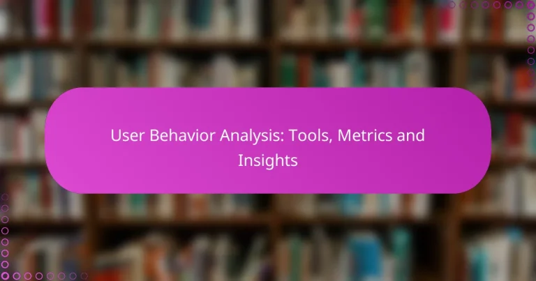 User Behavior Analysis: Tools, Metrics and Insights
