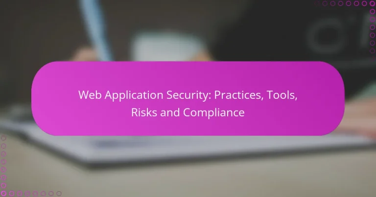 Web Application Security: Practices, Tools, Risks and Compliance